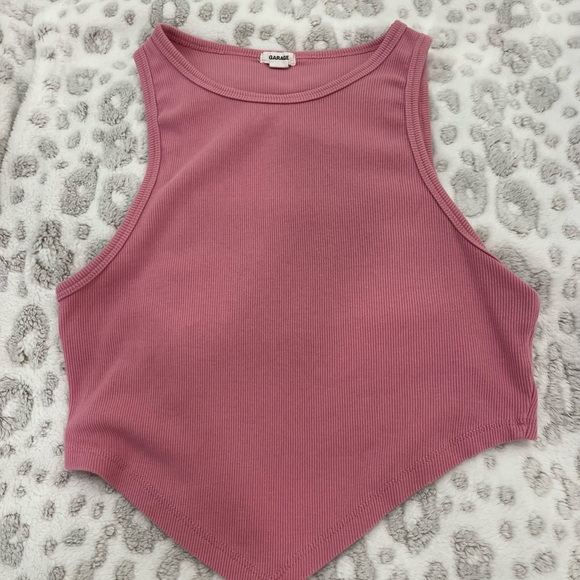 pink garage cropped tank - Picture 1 of 3